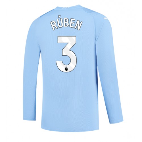 Manchester City Ruben Dias #3 Domaci Dres 2023-24 Dugi Rukav